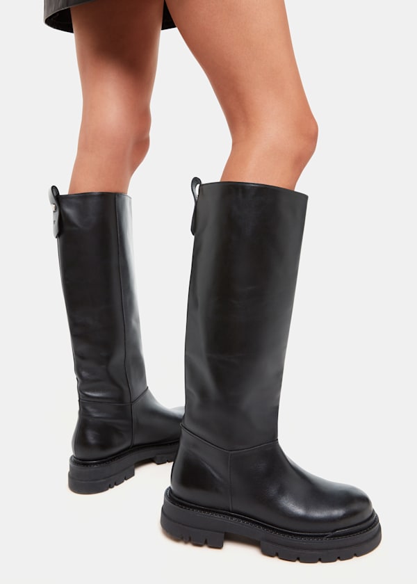 Maceo Lug Sole Knee High Boot