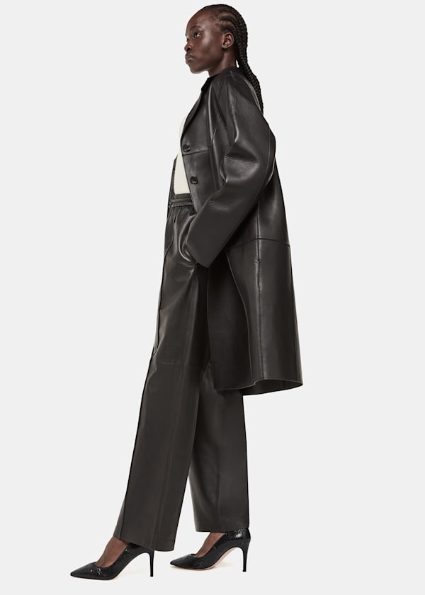 Black Corie Textured Heeled Pump