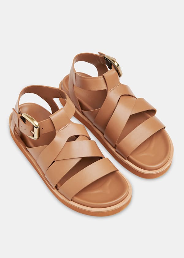Tan Ezra Strappy Sandal