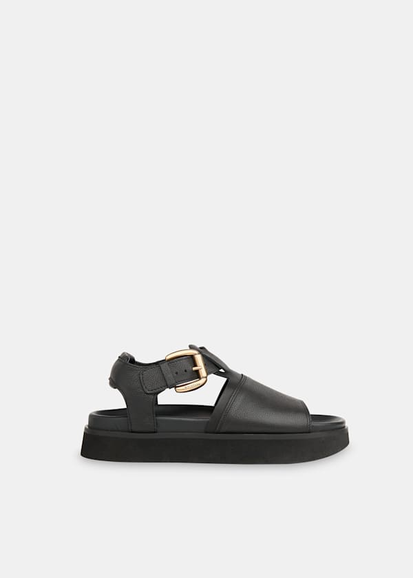 Black Khai Chunky Buckle Sandal