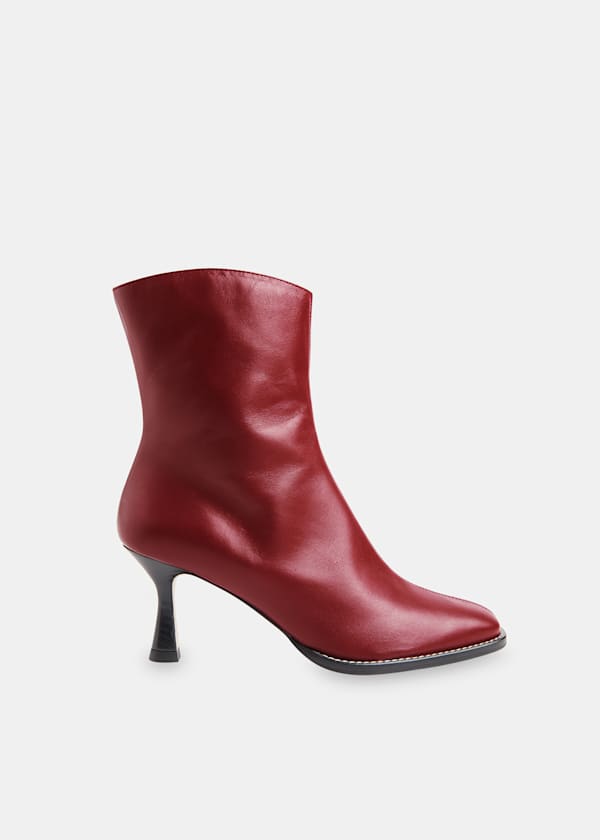 Red Nettie Stitch Detail Boot