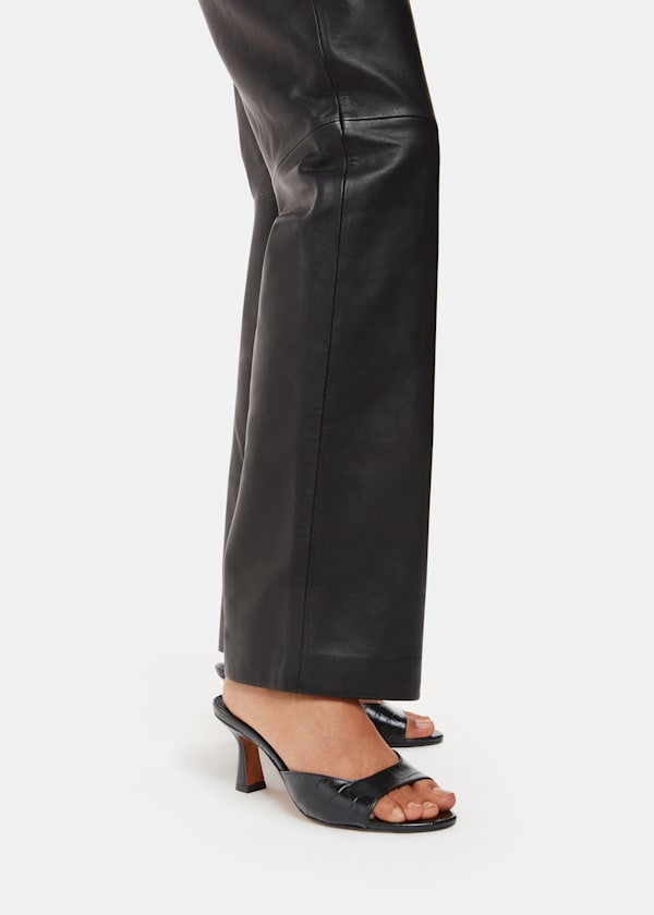 Black Pia Slip On Mule