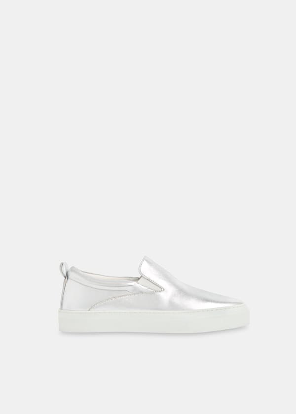 Silver Kinsley Slip On Trainer