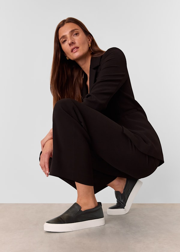Black Kinsley Slip On Trainer