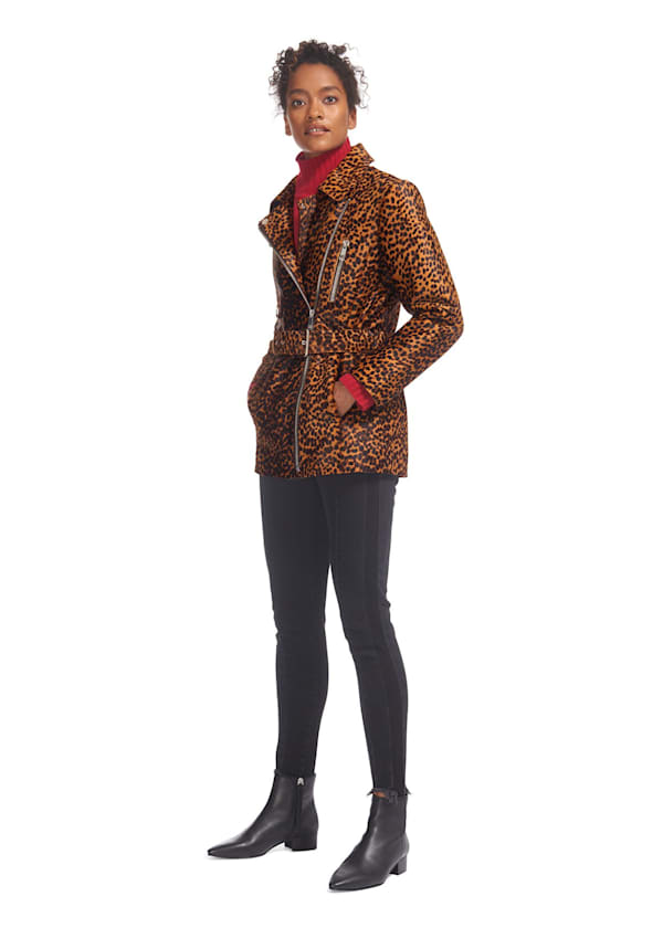 Leopard Leather Biker