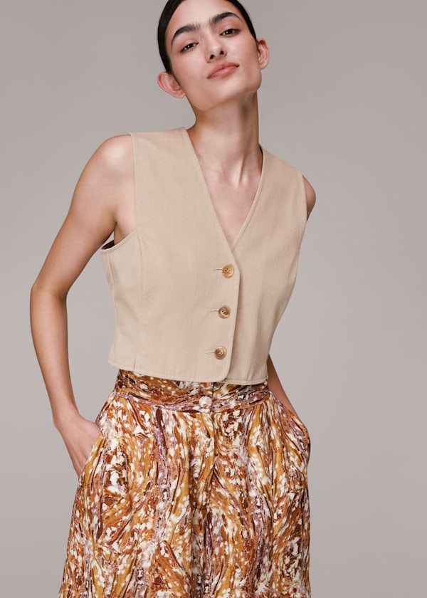 Multicolour Marble Print Silk Shorts