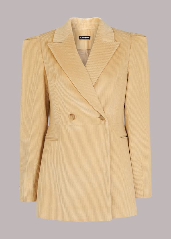 Suki Cord Puff Sleeve Blazer