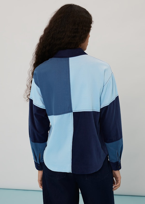 Blue Annie Patchwork Cord Top