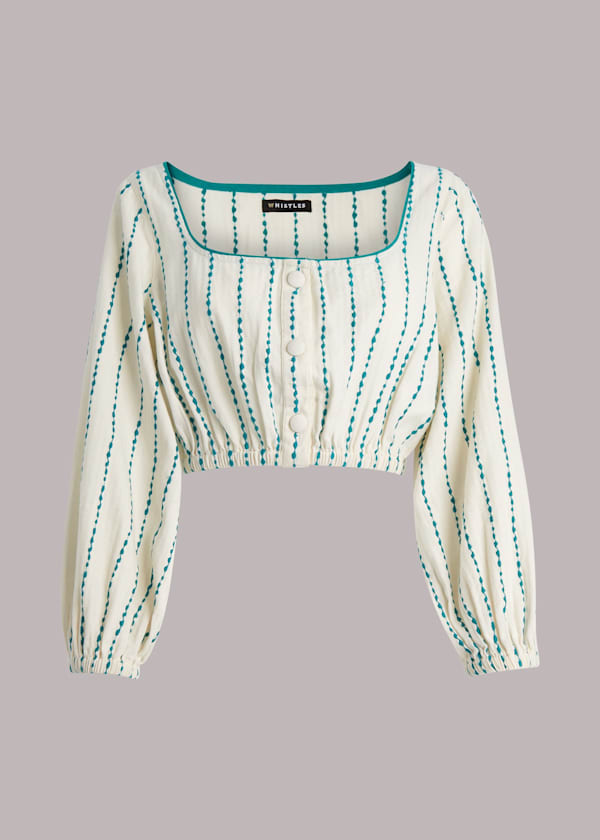 Multicolour Myla Embroidered Crop Top