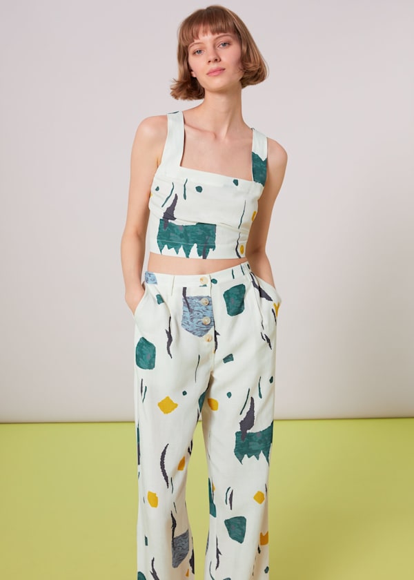 Aida Abstract Print Trousers