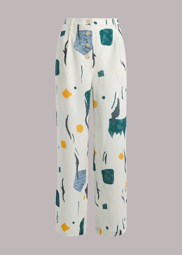 Multicolour Aida Abstract Print Trousers