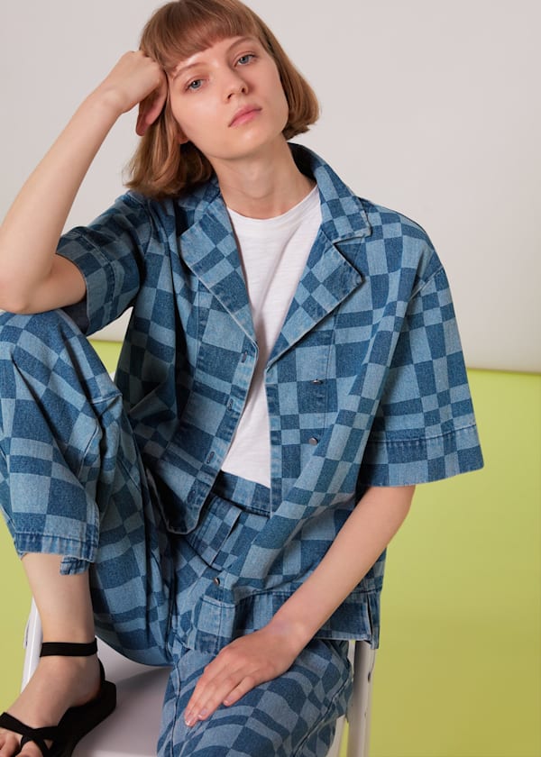 Blue Billie Checkerboard Shirt