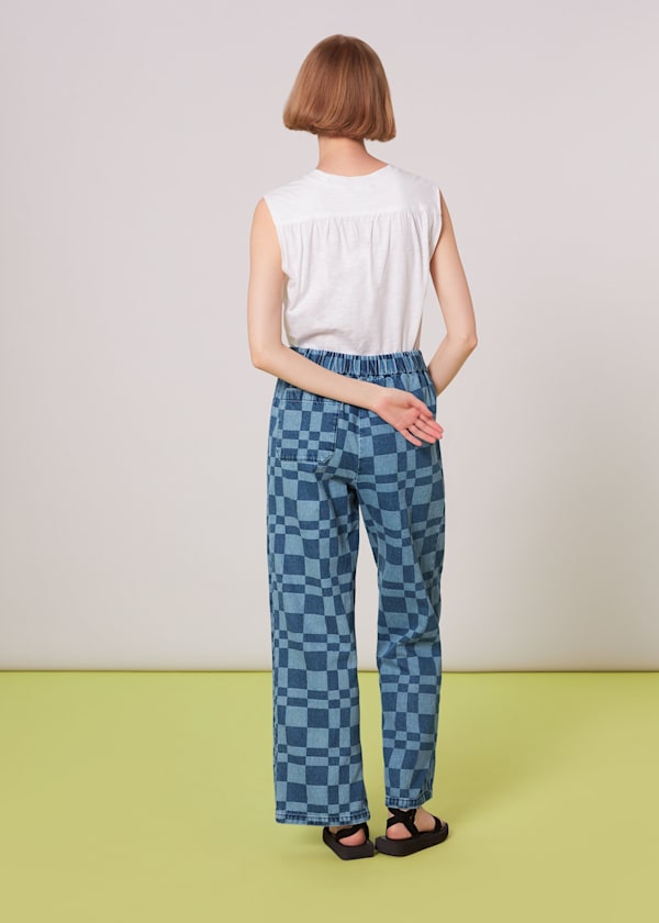 Blue Billie Checkerboard Jeans