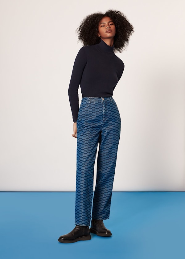 Tangle Check Denim Trouser