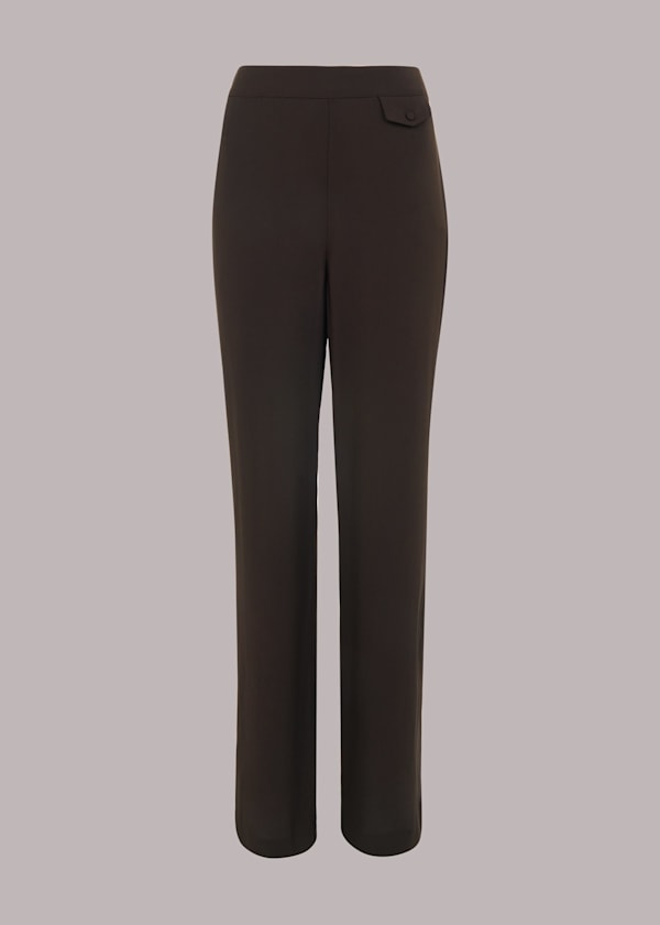Chocolate Farrah Slim Flare Trouser