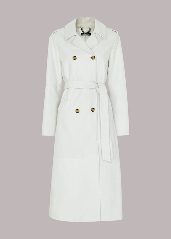 Gemma Leather Trench Coat