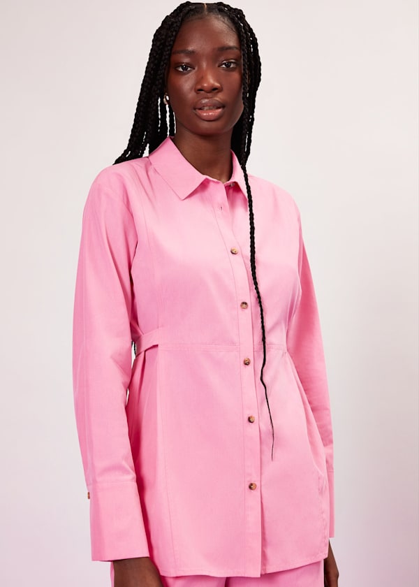 Pink Janet Tie Shirt