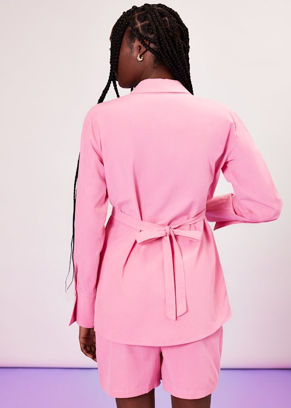 Pink Janet Tie Shirt