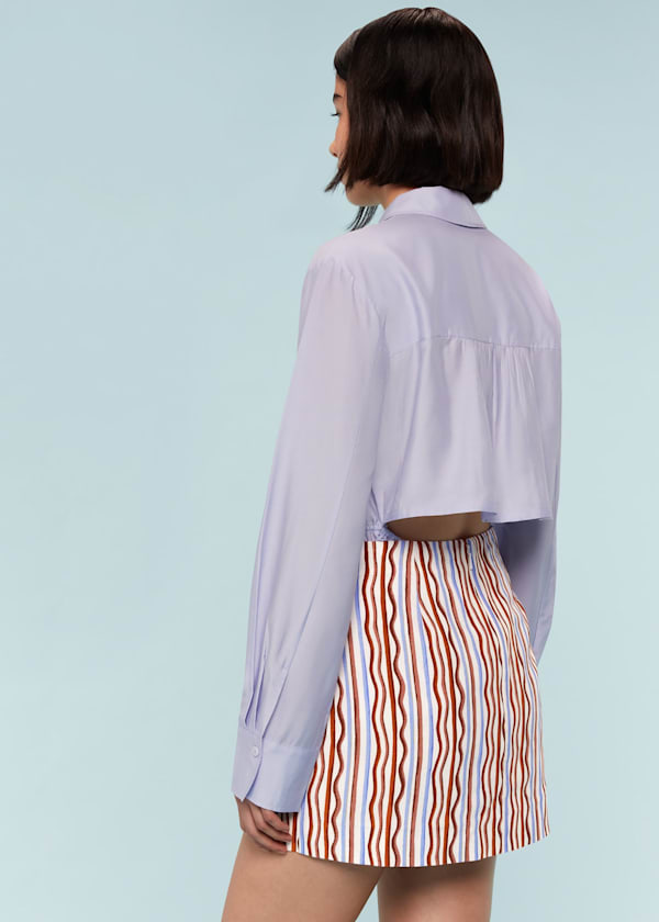 Multicolour Wiggle Stripe Mini Skirt