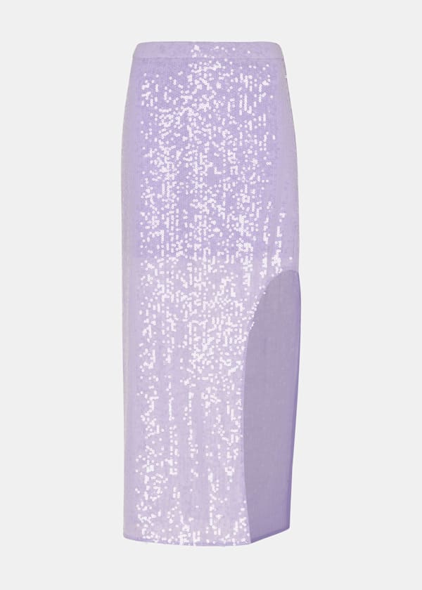 Lilac Lio Sequin Sculptured Skirt