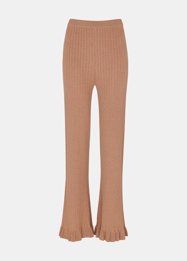 Camel Loki Wool Blend Trouser
