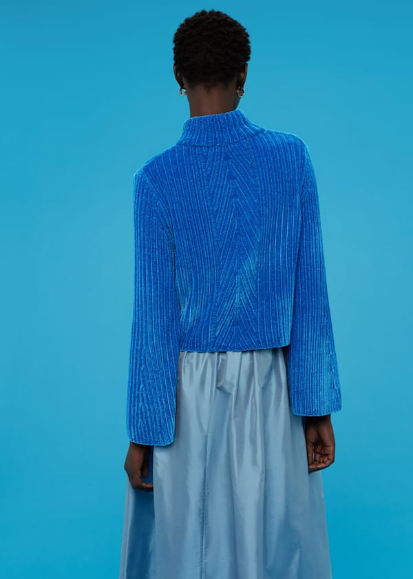 Blue Chenille Sweater