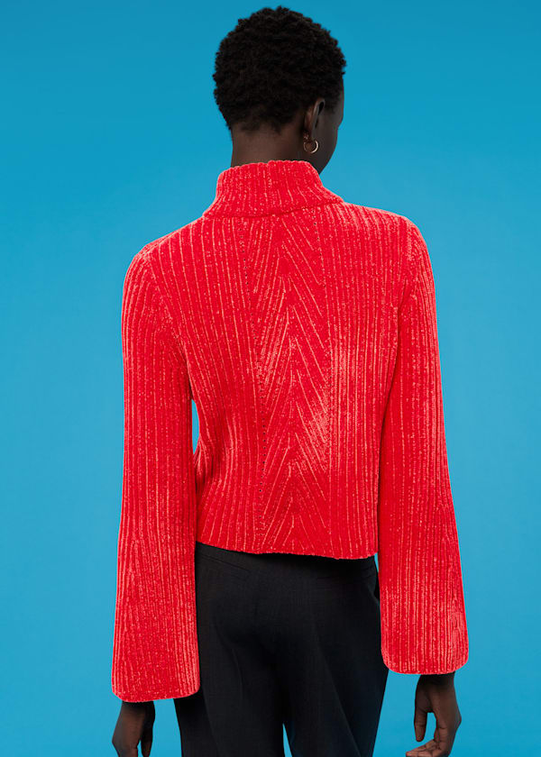 Red Chenille Sweater