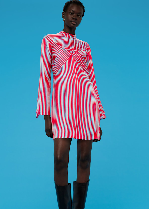 Tangle Stripe Silk Mix Dress