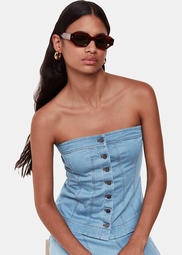 Denim Corset Top