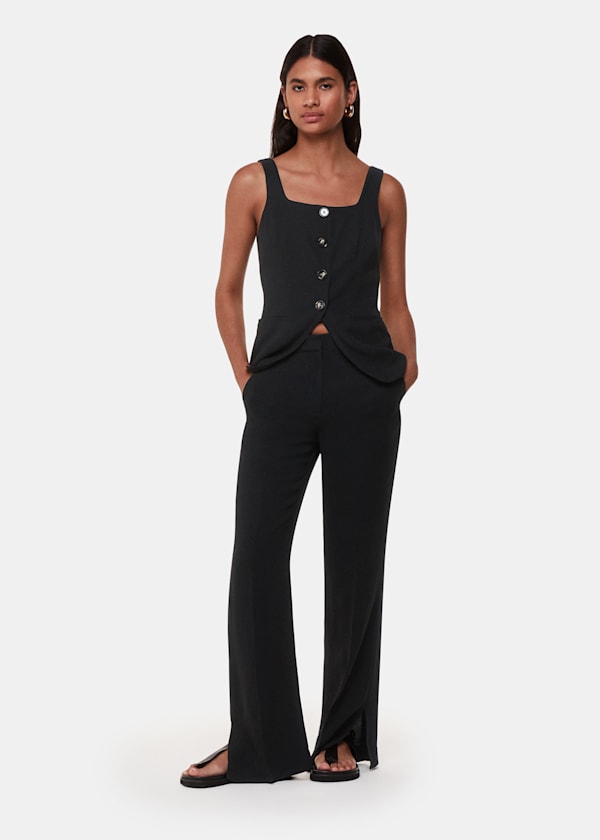 Black Leyla Crepe Pants 