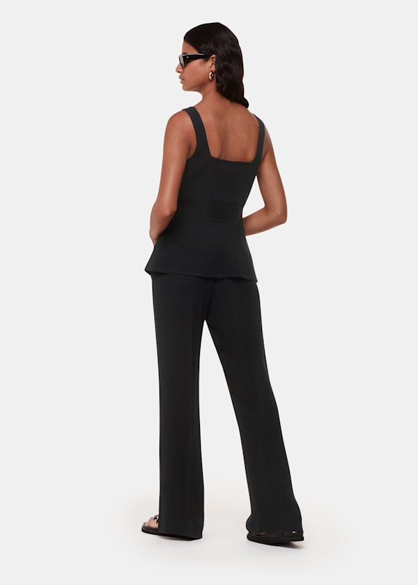 Black Leyla Crepe Trouser