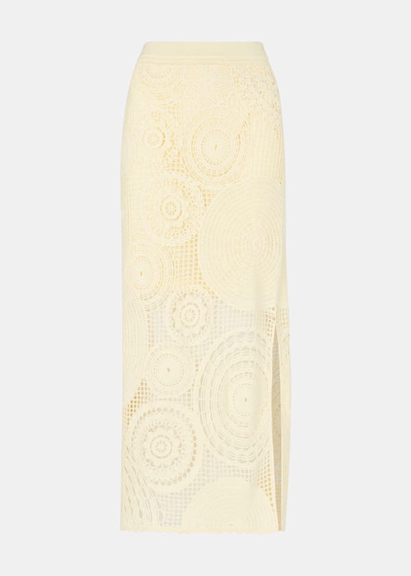 Yellow Crochet Circle Skirt
