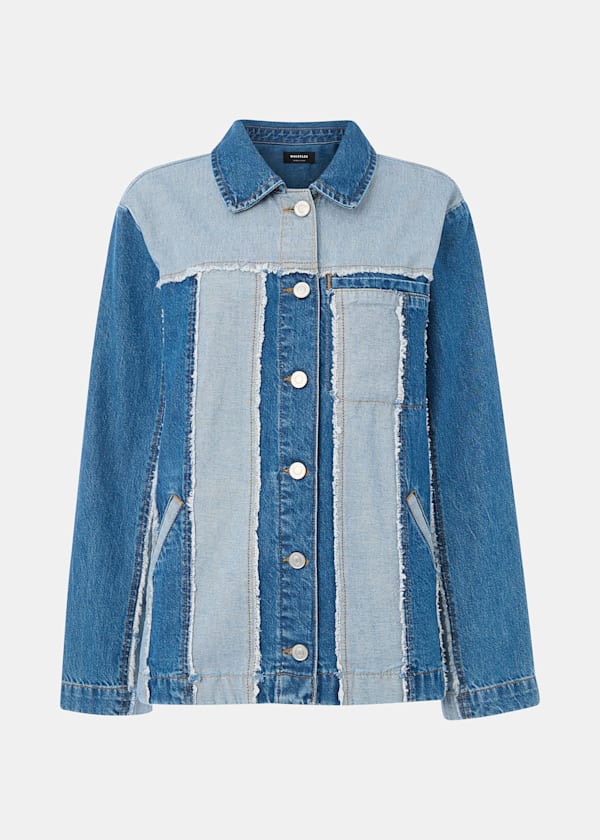 Denim Vertical Stripe Jacket