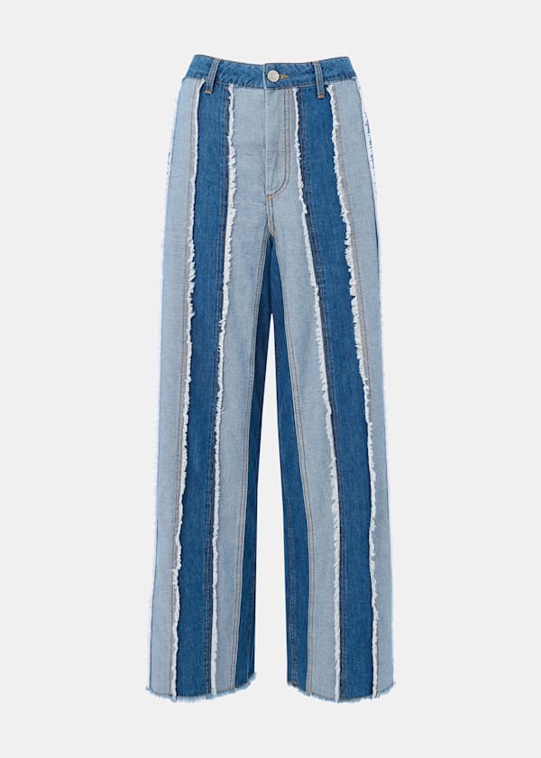 Denim Macie Vertical Patchwork Jean