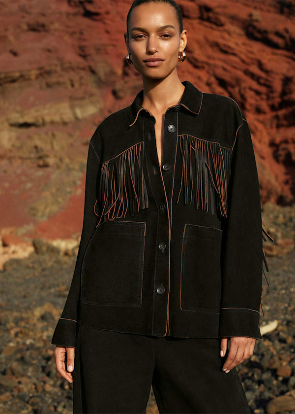 Blue Suede Western Jacket