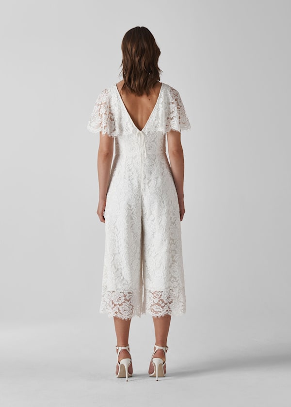 Ivory Victoria Lace Wedding Jumpsuit
