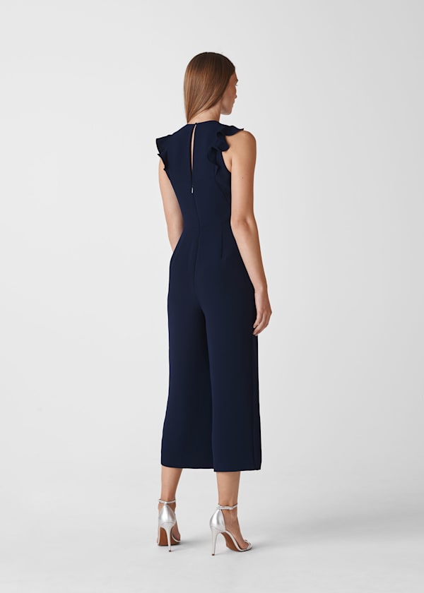 Navy Miranda Crepe Jumpsuit