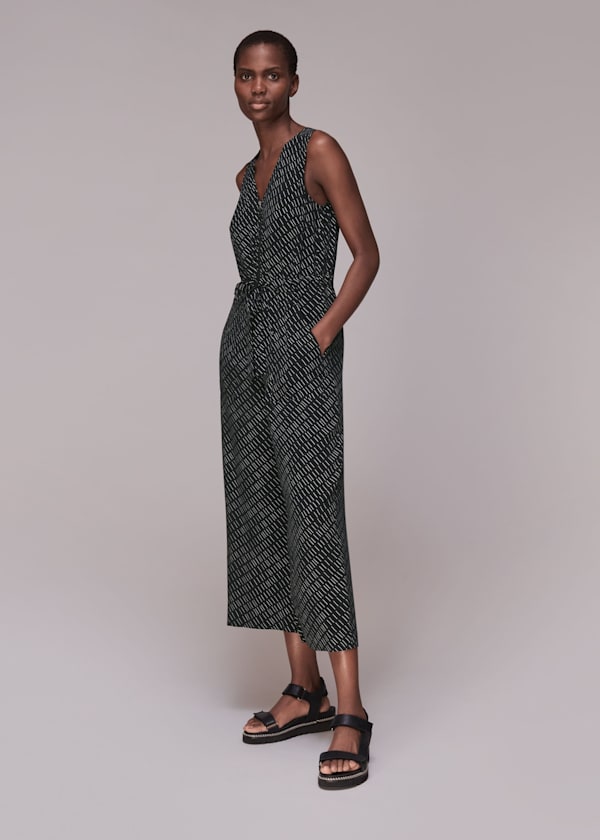 Black Geo Casual Corey Jumpsuit