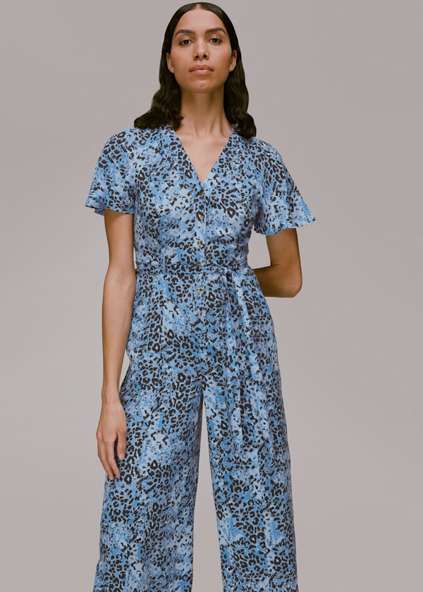 Blue Hyena Spot Jemma Jumpsuit