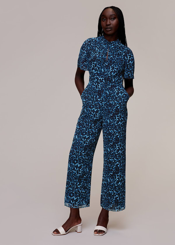 Brushed Leopard Print Jumpsuit