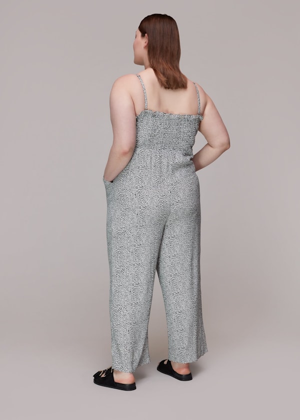 Black Gradient Leopard Jumpsuit