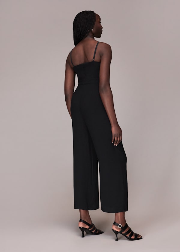 Black Reece Strap Detail Jumpsuit