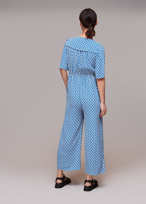 Blue Vertical Stack Jumpsuit