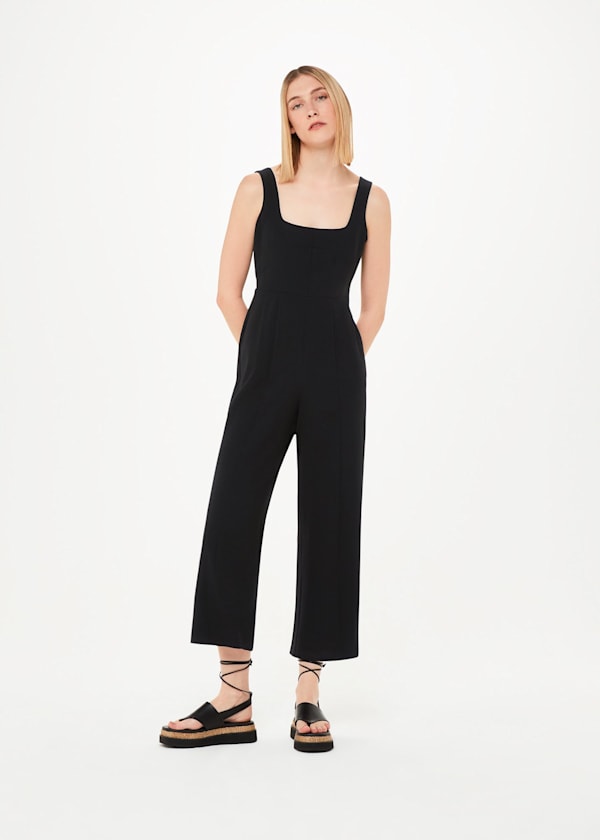 Black Elsie Square Neck Jumpsuit
