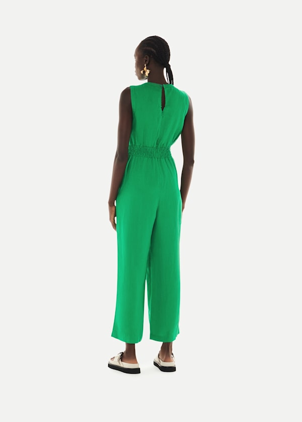 Green Danny Linen Jumpsuit