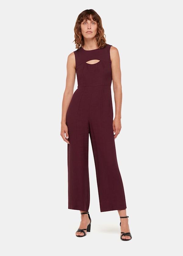 Burgundy Harley Cut Out Jumpsuit