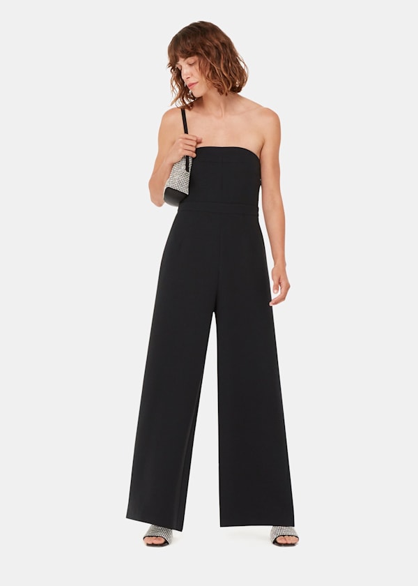 Black Brianna Bandeau Jumpsuit