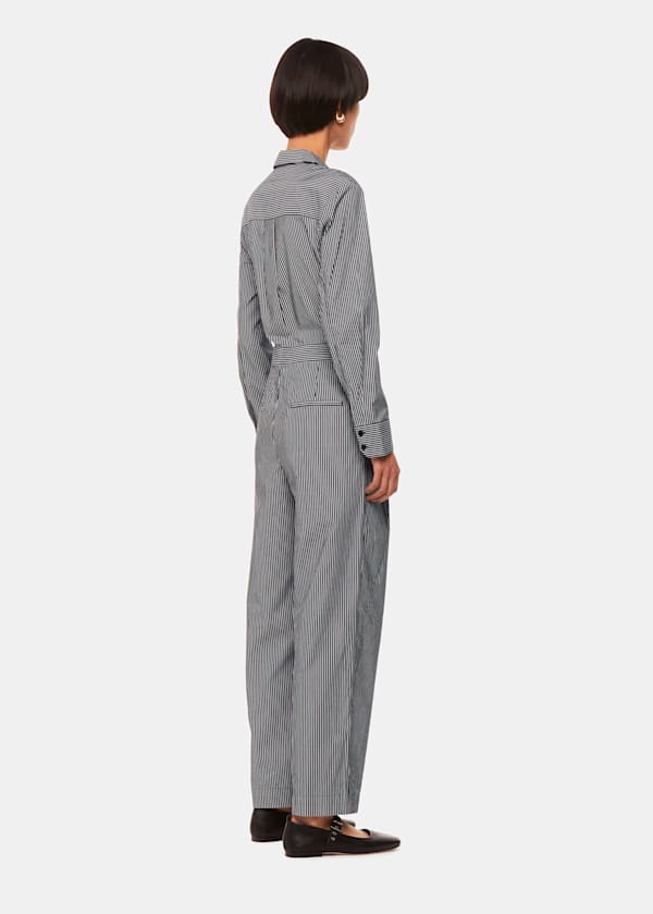 Black Julia Stripe Boilersuit