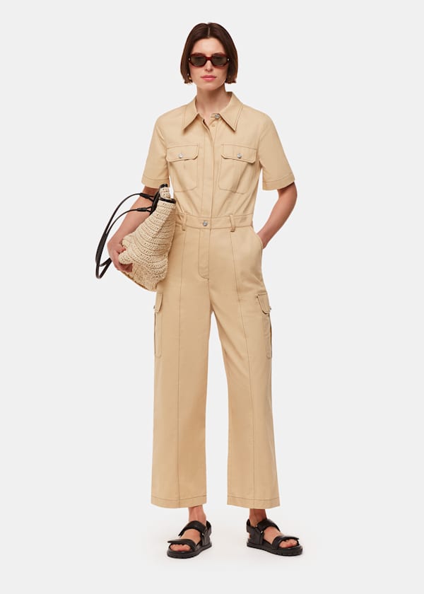 Beige Ellen Safari Jumpsuit