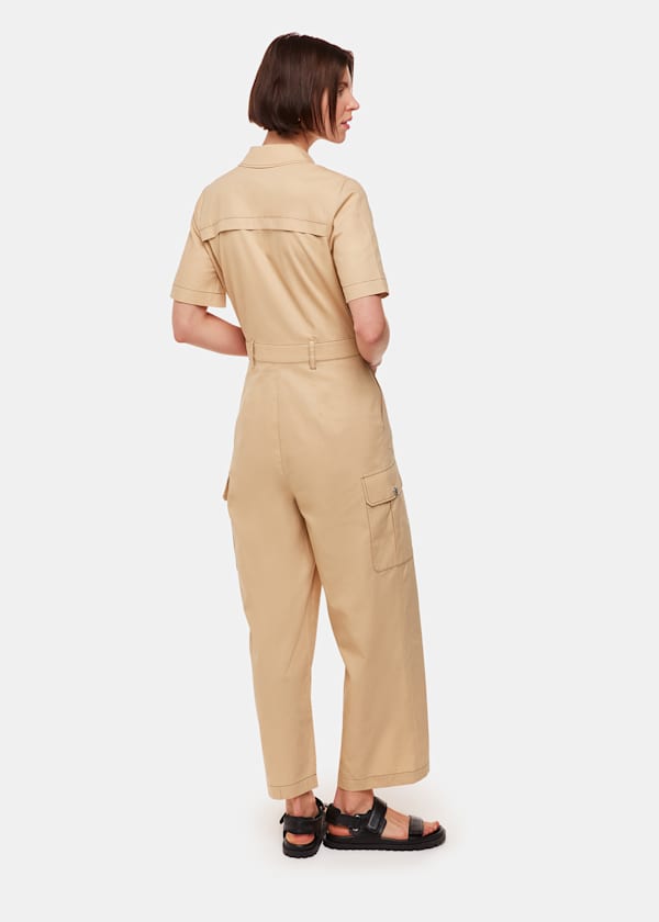 Beige Ellen Safari Jumpsuit
